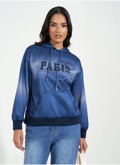 Regular Fit Paris Print Hoodie