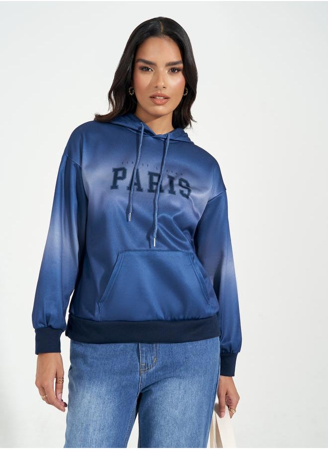 Styli - Regular Fit Paris Print Hoodie - Image 1