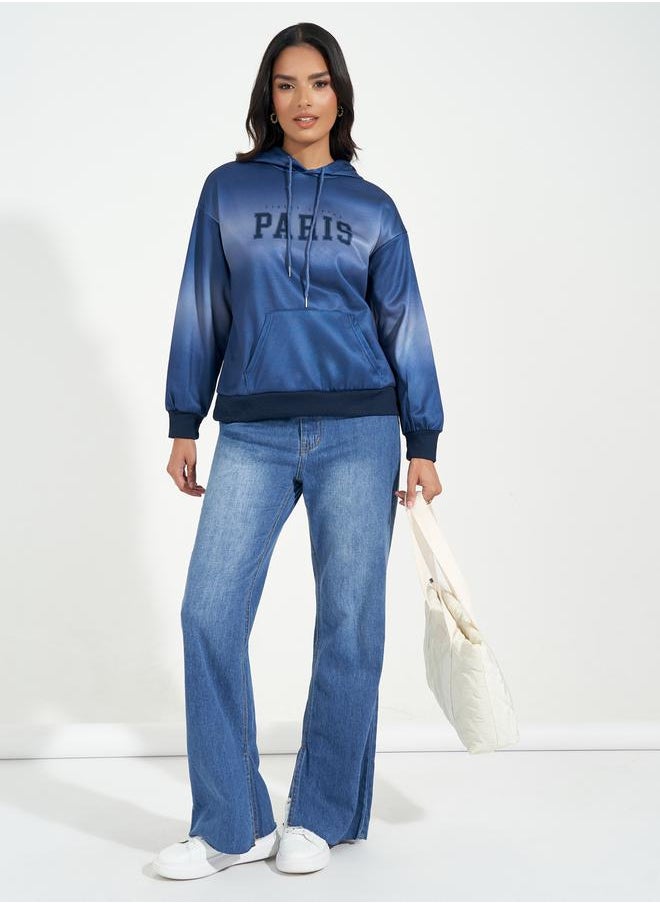 Styli - Regular Fit Paris Print Hoodie - Image 1