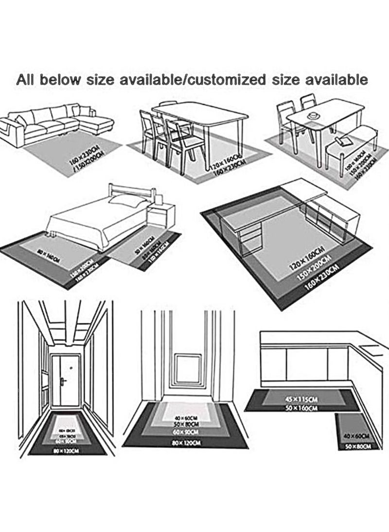 Mei Lifestyle - 2 PCS Set Large Kitchen Mats with Thick Non-Slip Bottom for Kitchen Floor with Beautiful Design (50×80CM And 50×160CM) - Image 1
