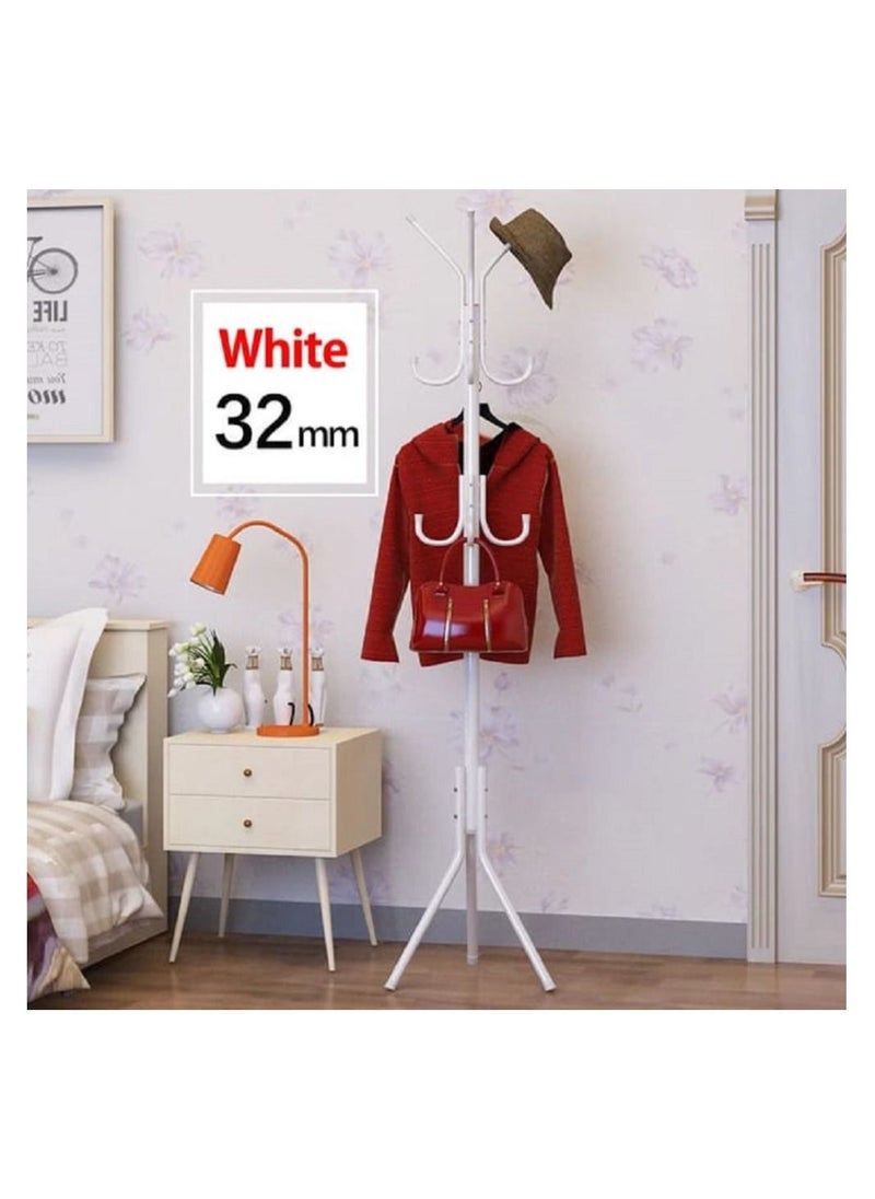 Generic - Single pole wardrobe hanger-clothes stand with hooks-ergonomic clothes stand- tree hanger for clothes - White - Image 1