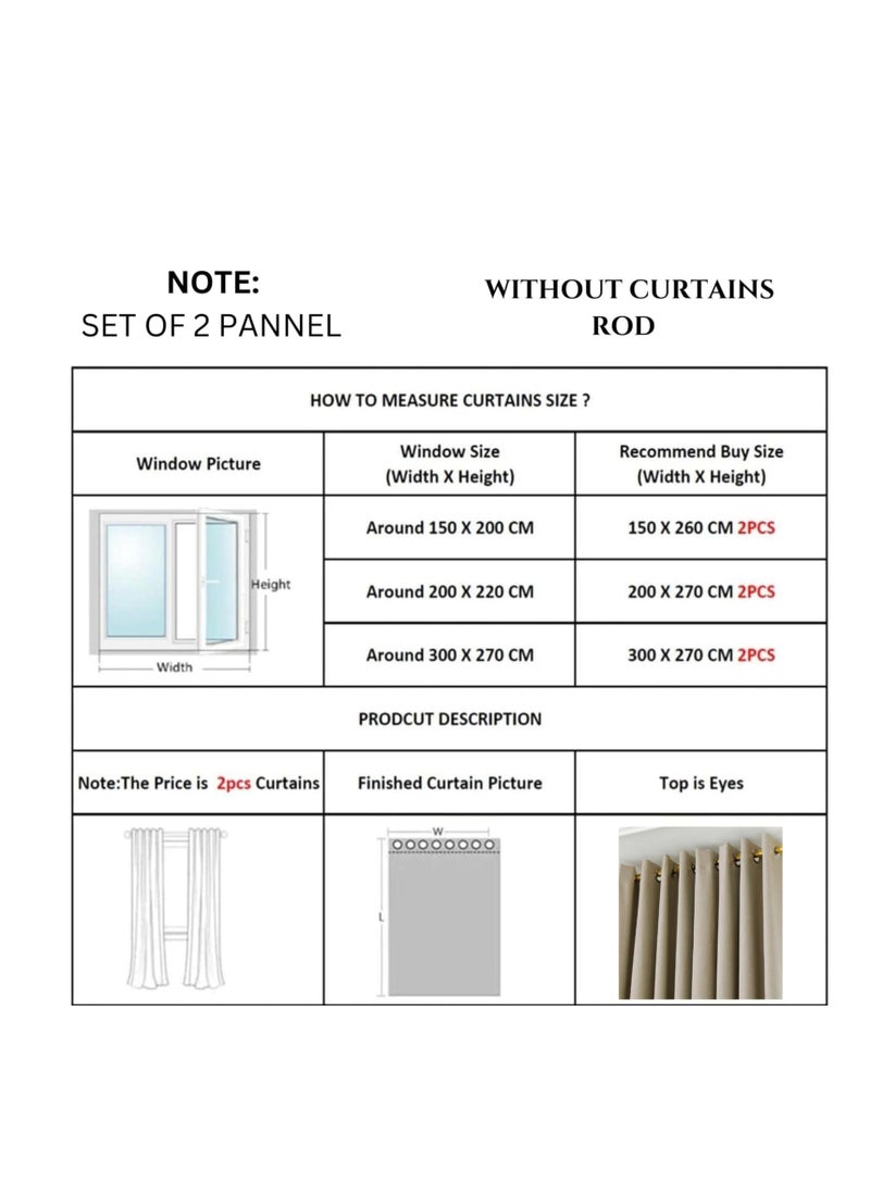 Umeema Blackout Window and Door Curtains for Bedroom, Living room with Grommet Top (Width 150cm and Length 270cm) Two pieces set. (Dark Brown)  - Image 5