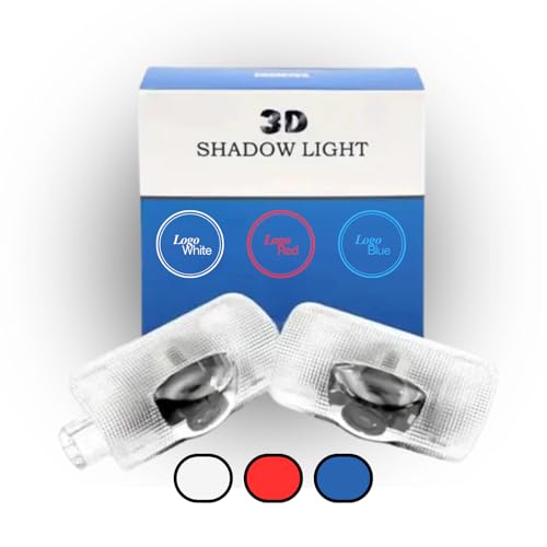 3D Shadow Light LED Car Door Light Logo Projector (White) Welcome Courtesy Light for Toyota Highlander 4runner Avalon Camry Corolla Land Cruiser Prius Sequoia Sienna Tundra Venza Accessories. - Image 1