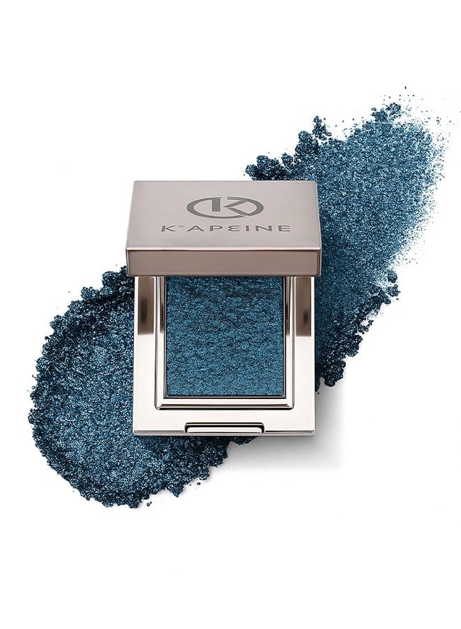 KAPEINE Dark Blue Glitter Eyeshadow,Single Ultra Fine Shimmer Metallic Eyeshaow Palette Blendable Pearl Eyes Shadow Highlighter Eyeshade Makeup Palette for Everyday Stage Performance 10 - Image 1