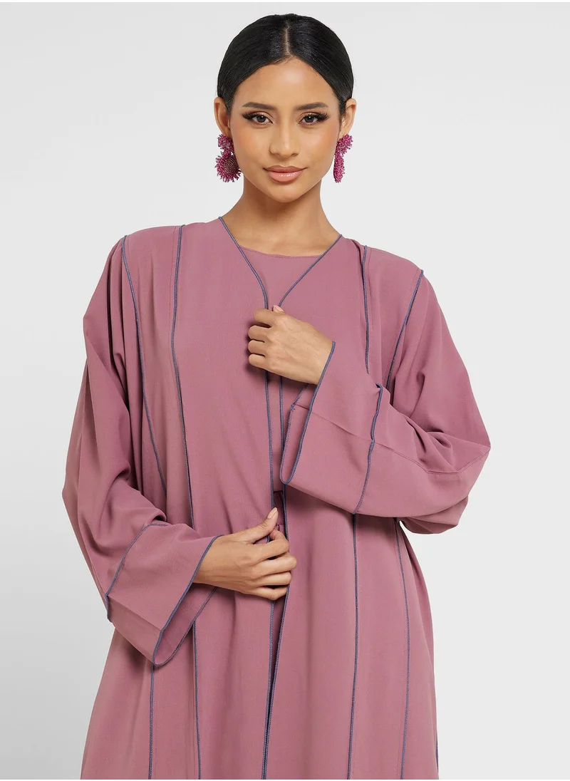 Khizana Abaya With Skirt Set & Sheila