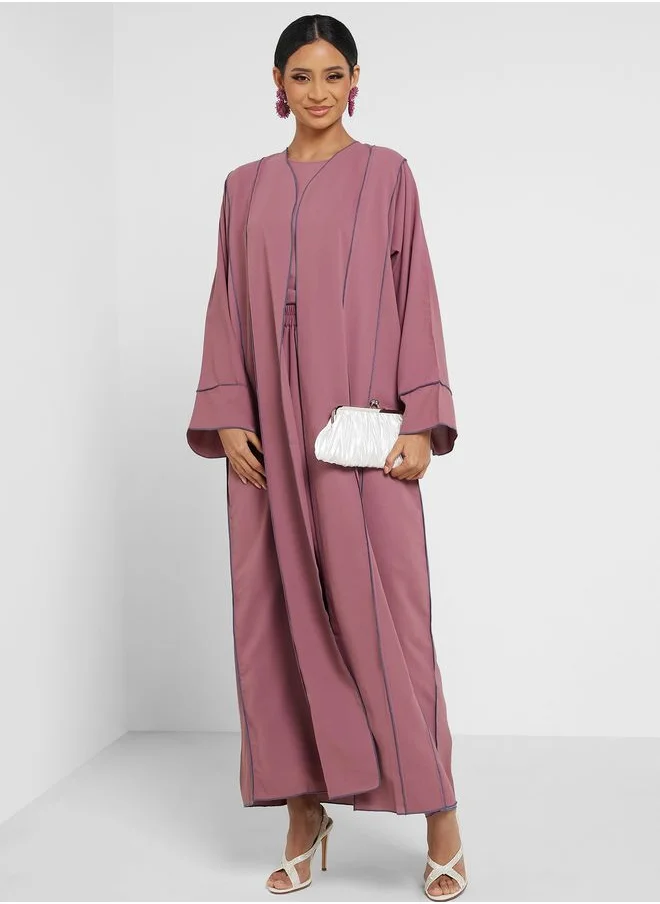 Khizana Abaya With Skirt Set & Sheila