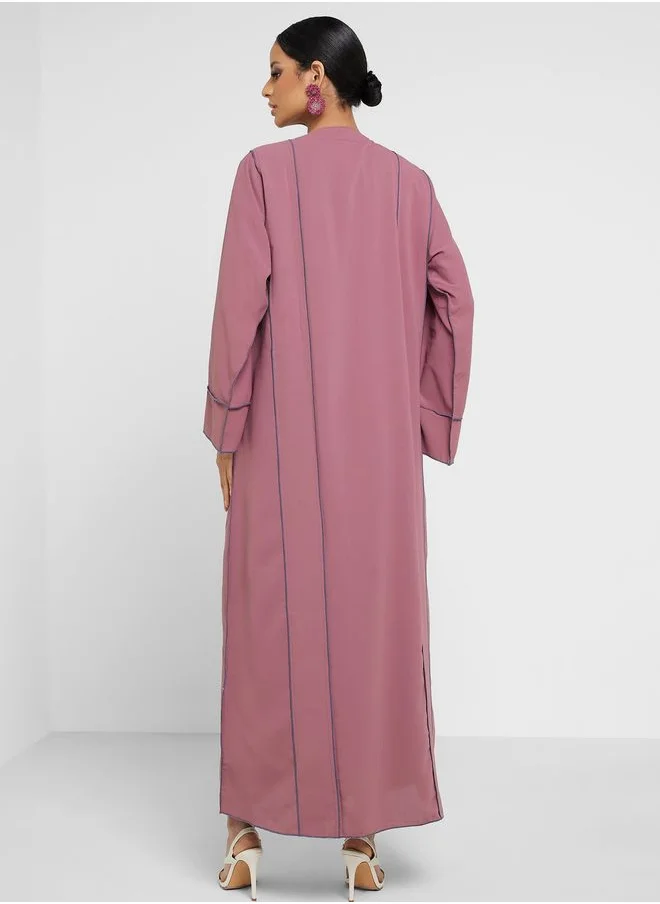 Khizana Abaya With Skirt Set & Sheila