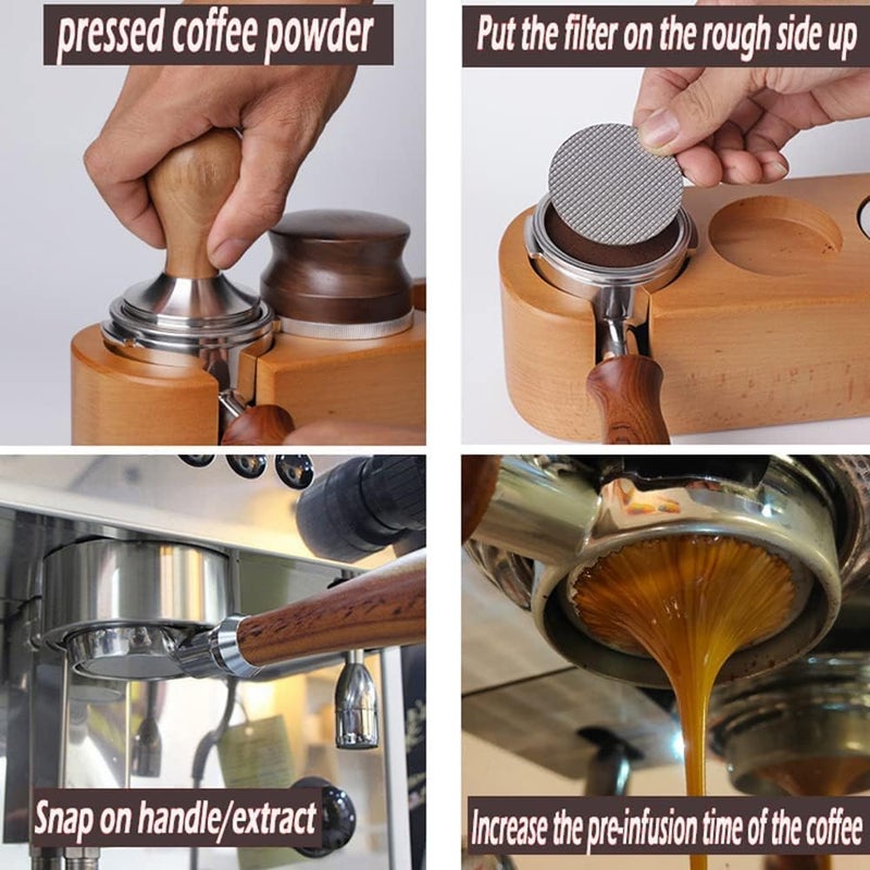 OneNine Coffee Portafilter 51mm Puck Screen, 2pcs Espresso Portafilter Shower Screen Coffee Filter Mesh Panel, Reusable 1.7mm Thickness 150µm Stainless Steel Contact Screen for Portaffilter 51mm - Image 3