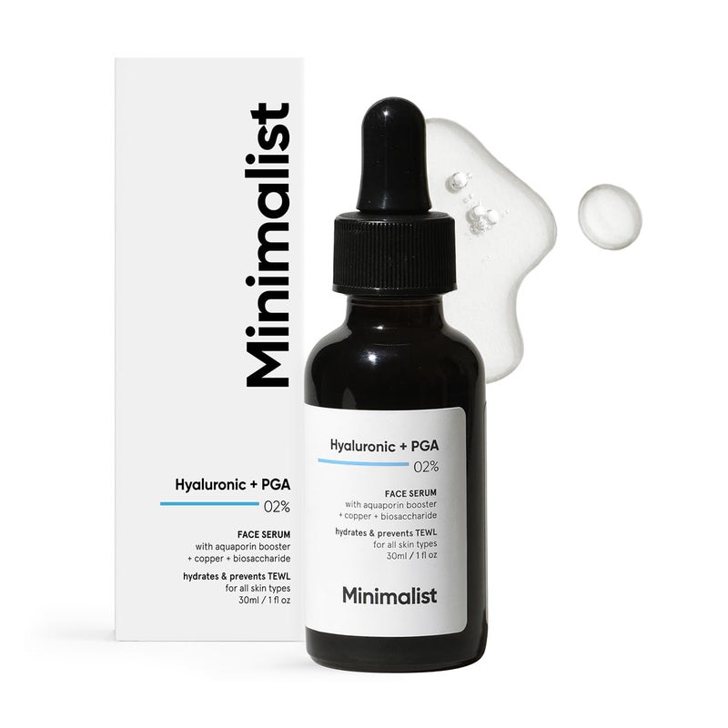 MINIMALIST Minimalist 2 Hyaluronic Acid PGA Serum for Intense Hydration Glowing Skin Fine Lines Daily Hydrating Face Serum For Women Men with Dry Normal Oily Skin 30 ml  - Image 1