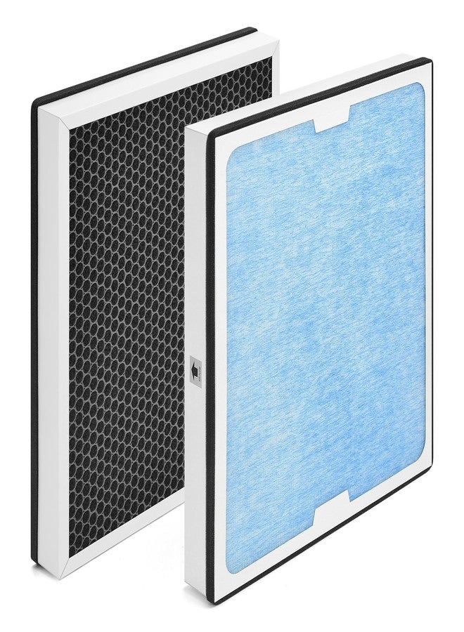 HSIAMEN 550 HEPA & Activated Carbon Filter Replacement Set Compatible with AlorAir CleanShield HEPA 550 Air Scrubber, 17.2x15.3x2, 2-Pack - Image 1