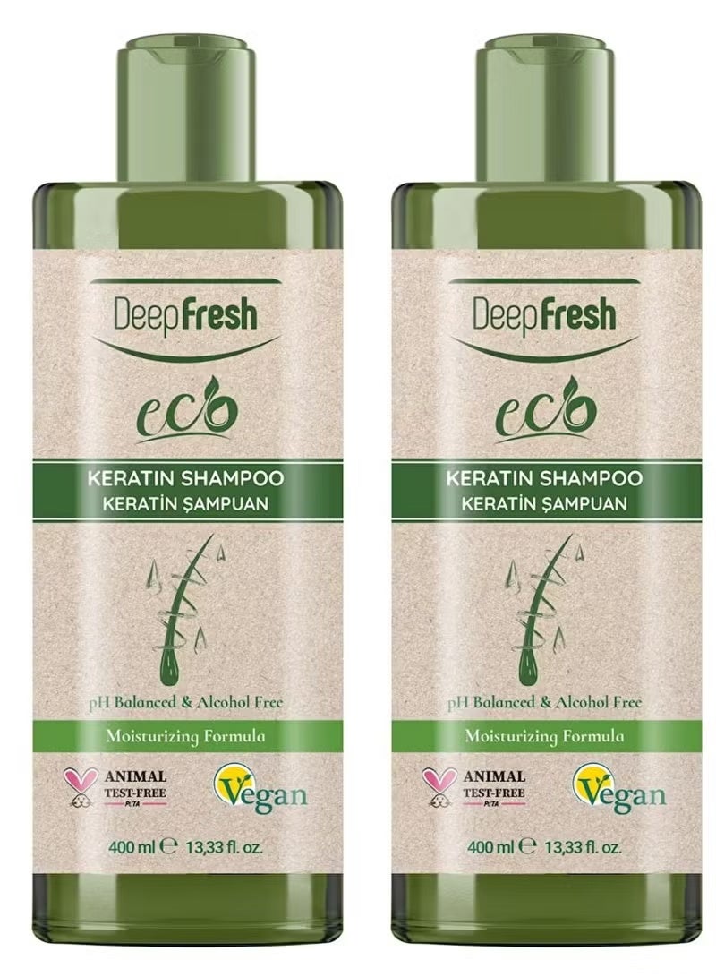 Two Pieces of Keratin Shampoo 400 ml