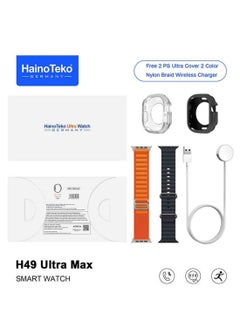 Haino Teko Haino Teko Germany 49mm HD Display Smart Watch H49 Ultra Max Two Set Strap and Two Case Protection Cover and Wireless Charger for Men  - Image 3