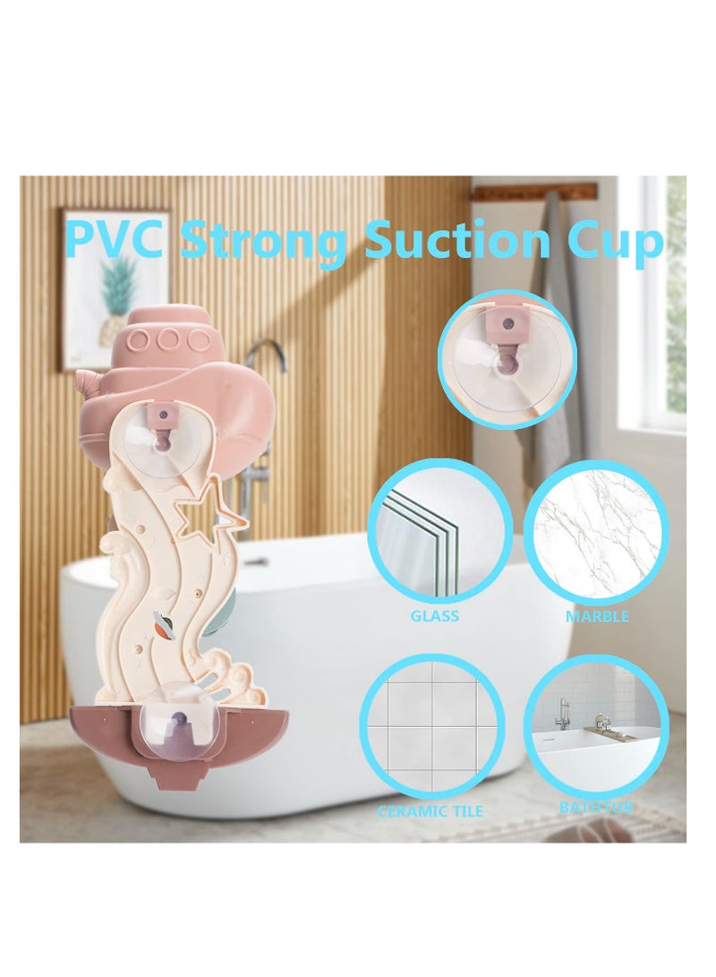 Baby Bath Toys for Toddlers 1-3, Bathtub Water Toys for Infants 6-12 Months, Contains 4 Stacking Cups, 2 Boats 2 Whale-Shaped Spoons, Mold Free Bath Toy for Birthday Gift for Boys/Girls