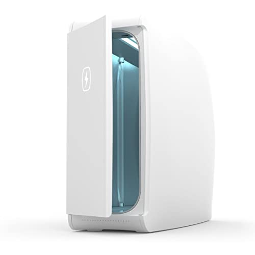صندوق تعقيم هاتفSoap XL HomeSoap UV ضوء UV 360 صندوق شحن بسعة كبيرة يعقم الأجهزة اللوحية زجاجات الأطفال أجهزة التحكم عن بعد الألعاب والمزيد باللون الأبيض