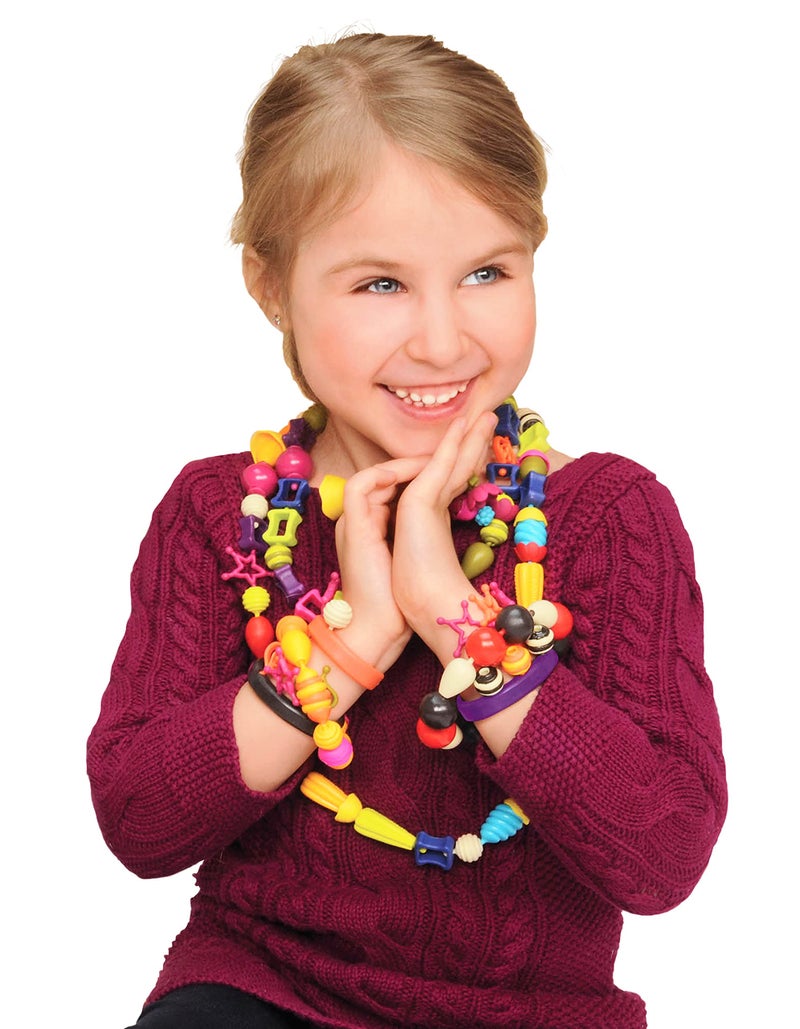 B. toys – Pop Arty! 275 Pieces – Jewlery Making Kit – Creative Pop Snap Bead Set for Kids – DIY Craft Jewelry Making Kit – Necklaces, Rings, Bracelets – 4+ Years - Image 2