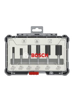 BOSCH Bosch Professional 6 Pcs Router Bit Set With Straight Bits With 14Mm Shank Suitable For Gkf 550 Plam Router  - Image 1