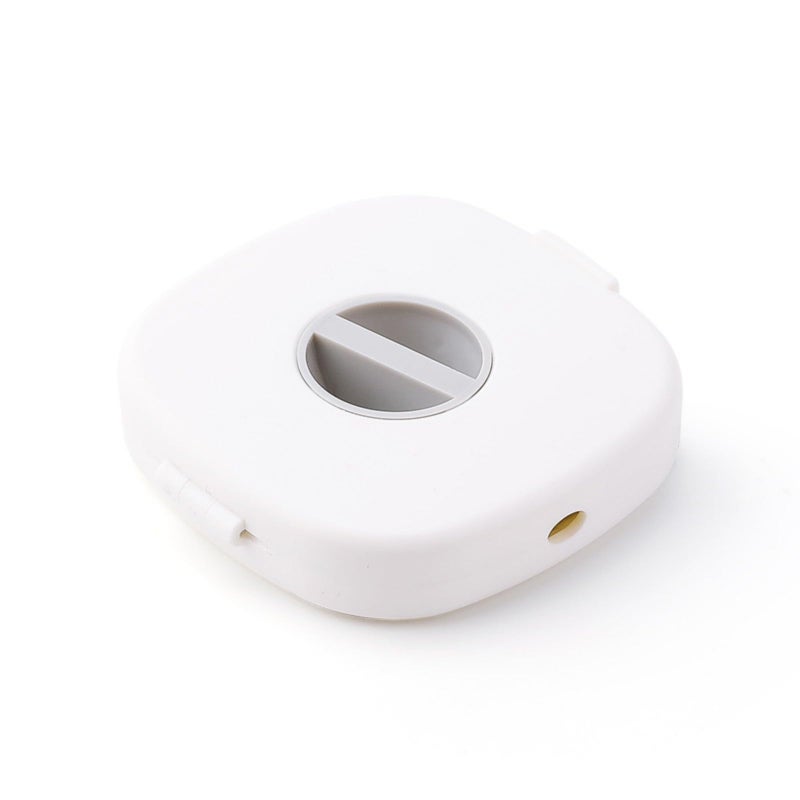 White Travel Wire Winder Case Organizer For Earphones And Charging Cables - Image 2