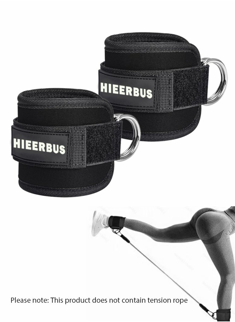 HieerBus - Comfortable Adjustable Padded Ankle Wrist Cuffs Neoprene Padded Straps D Ring - Image 1