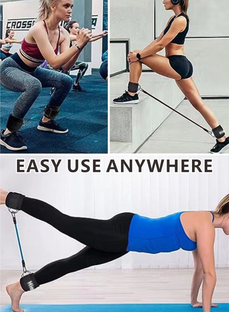 HieerBus Comfortable Adjustable Padded Ankle Wrist Cuffs Neoprene Padded Straps D Ring - Image 4