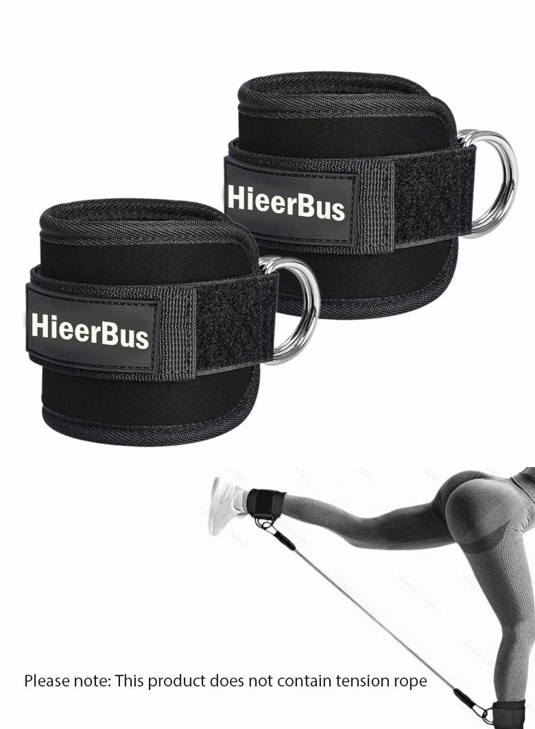 HieerBus Comfortable Adjustable Padded Ankle Wrist Cuffs Neoprene Padded Straps D Ring - Image 1