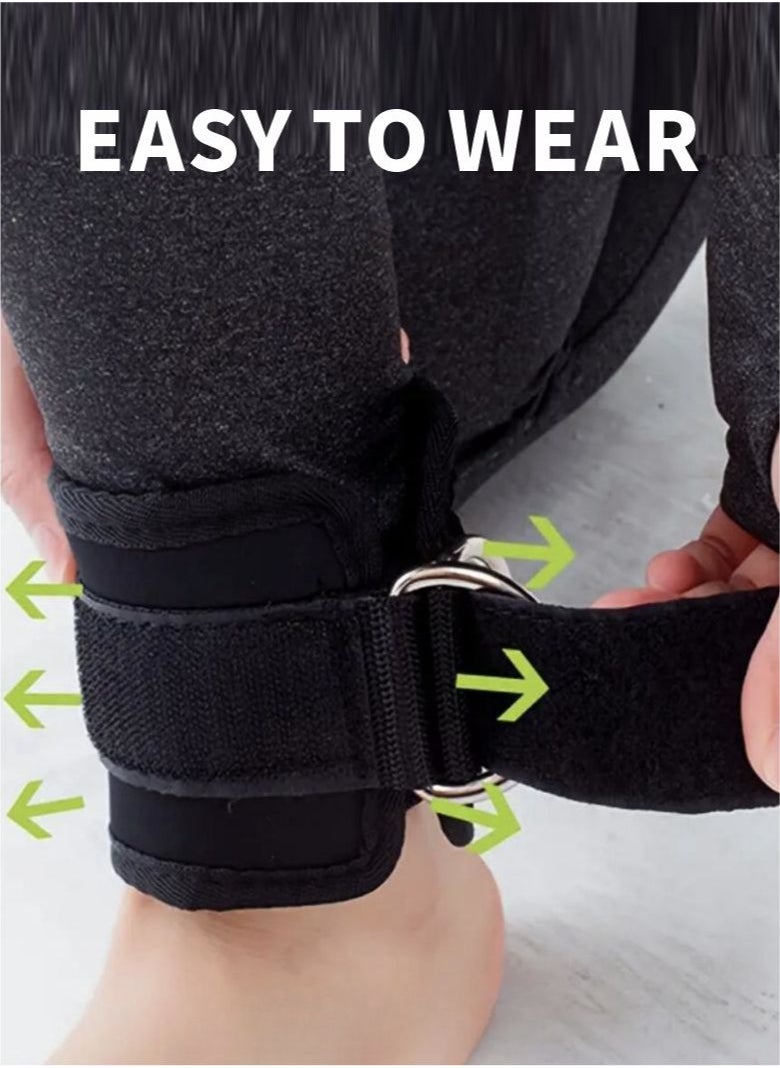 HieerBus - Comfortable Adjustable Padded Ankle Wrist Cuffs Neoprene Padded Straps D Ring - Image 1