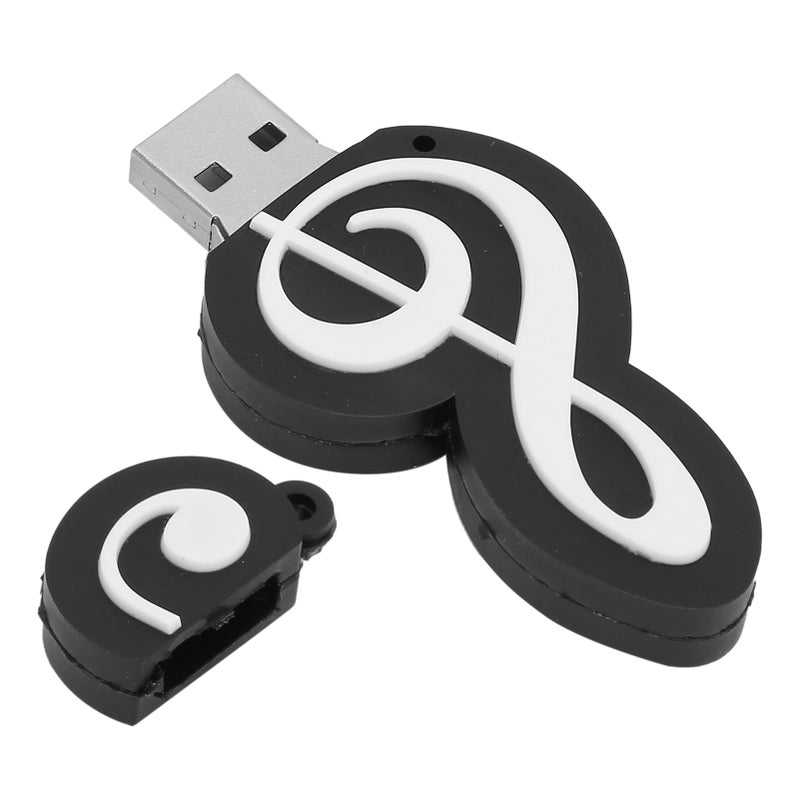 Black Note Appearance USB Flash Drive Cute Music Movie Data Transfer USB Stick Gift32GB - Image 3
