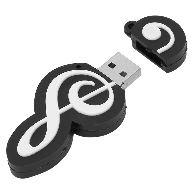 Black Note Appearance USB Flash Drive Cute Music Movie Data Transfer USB Stick Gift32GB - Image 4