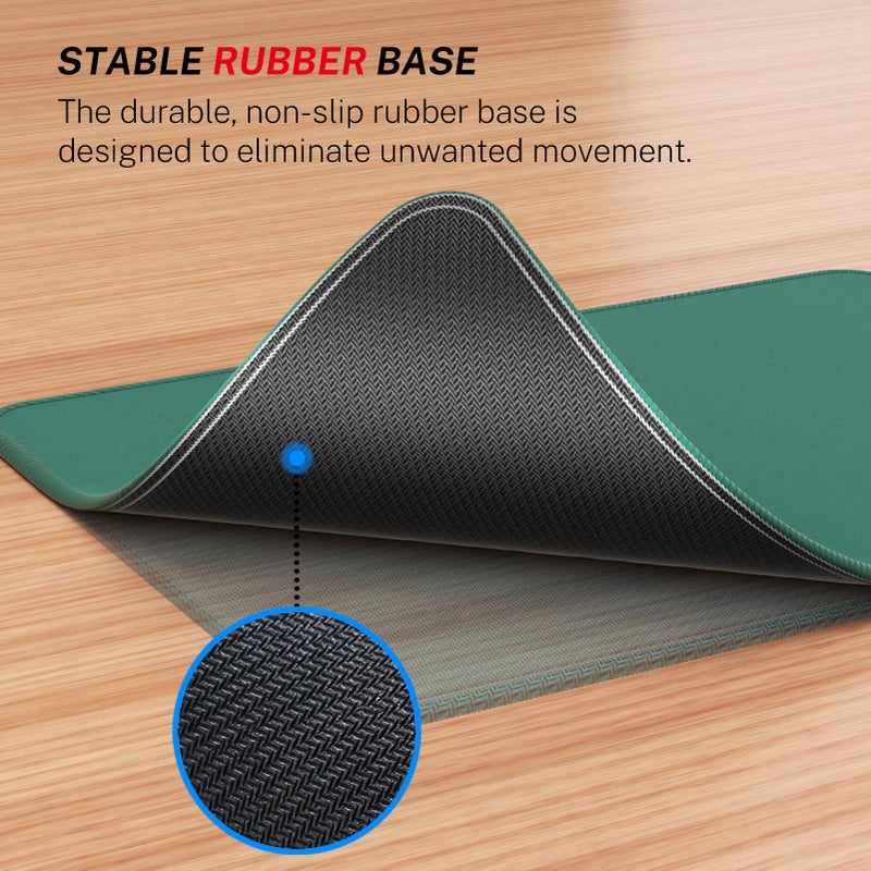 MROCO Mouse Pad [30% Larger] with Anti-Fray Stitched Edges, Premium-Textured Waterproof Surface, Non-Slip Rubber Base, Computer & Gaming Mouse Mat for Laptop, Office & Home, 8.5 x 11 in, Forest Green - Image 4