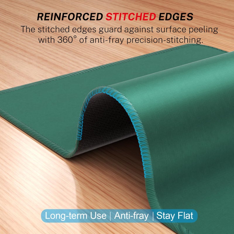 MROCO Mouse Pad [30% Larger] with Anti-Fray Stitched Edges, Premium-Textured Waterproof Surface, Non-Slip Rubber Base, Computer & Gaming Mouse Mat for Laptop, Office & Home, 8.5 x 11 in, Forest Green - Image 3