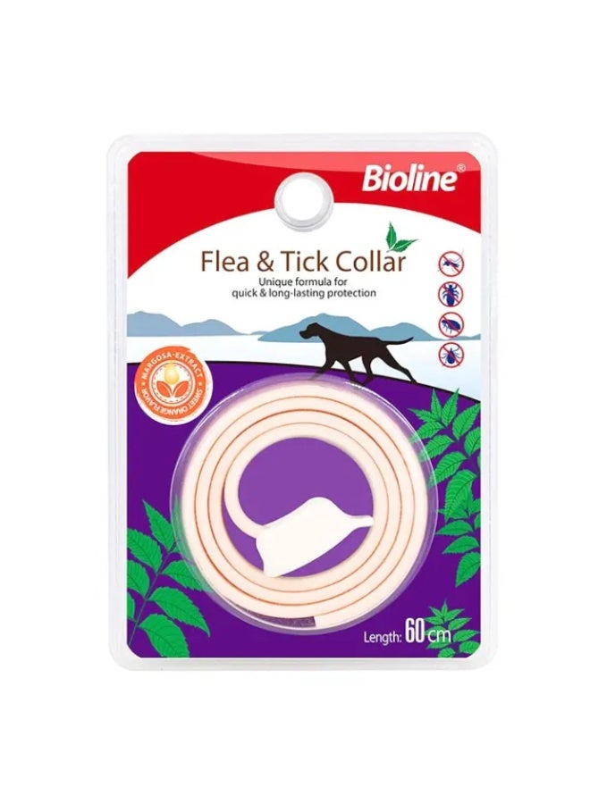 Bioline Flea and Tick Dog Collar 60cm[Flavor - Margosa & Sweet Orange] - Image 1