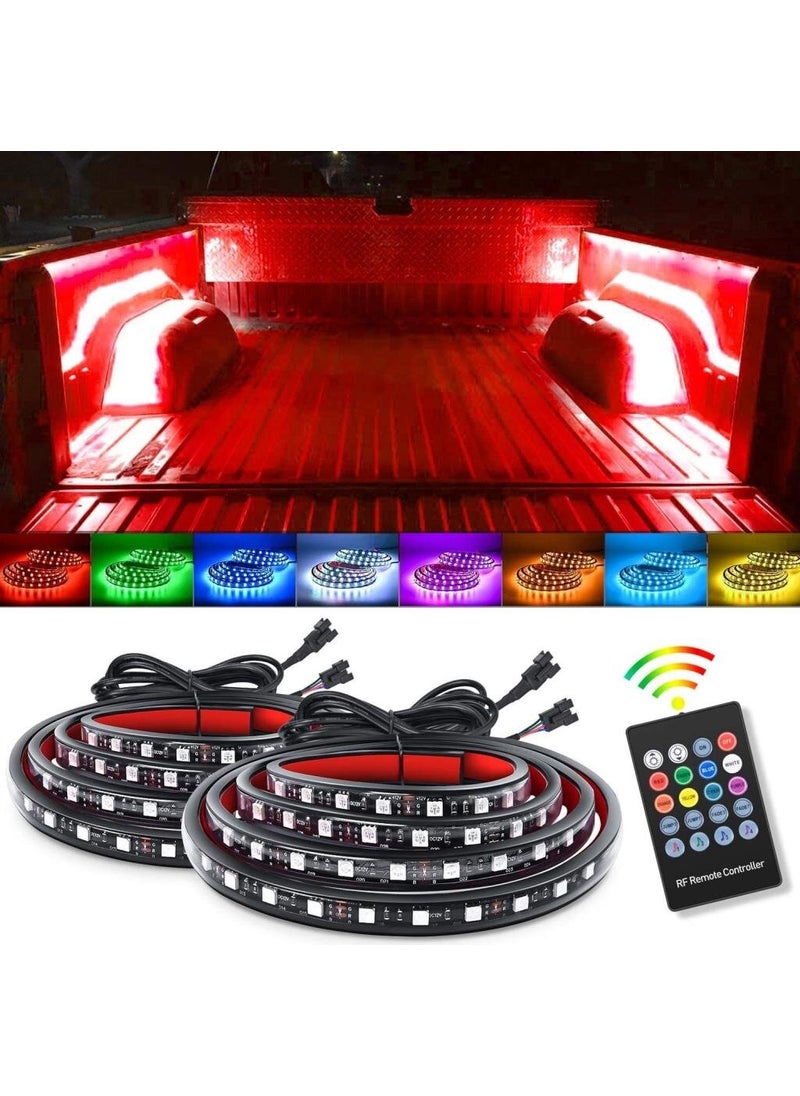 Techmaster Controlled RGB Light Strip 2X150CM 12V For Pick Up Truck Decoration  - Image 1