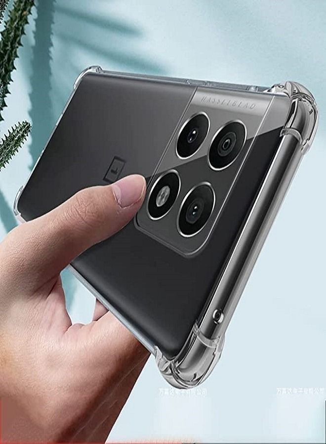 OnePlus 10 Pro Clear Shockproof Case Slim Transparent TPU Cover with Bumper Airbag Corners 6.7 inch - Image 2