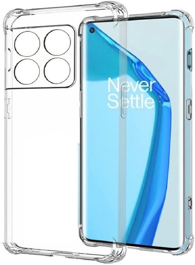 OnePlus 10 Pro Clear Shockproof Case Slim Transparent TPU Cover with Bumper Airbag Corners 6.7 inch - Image 1