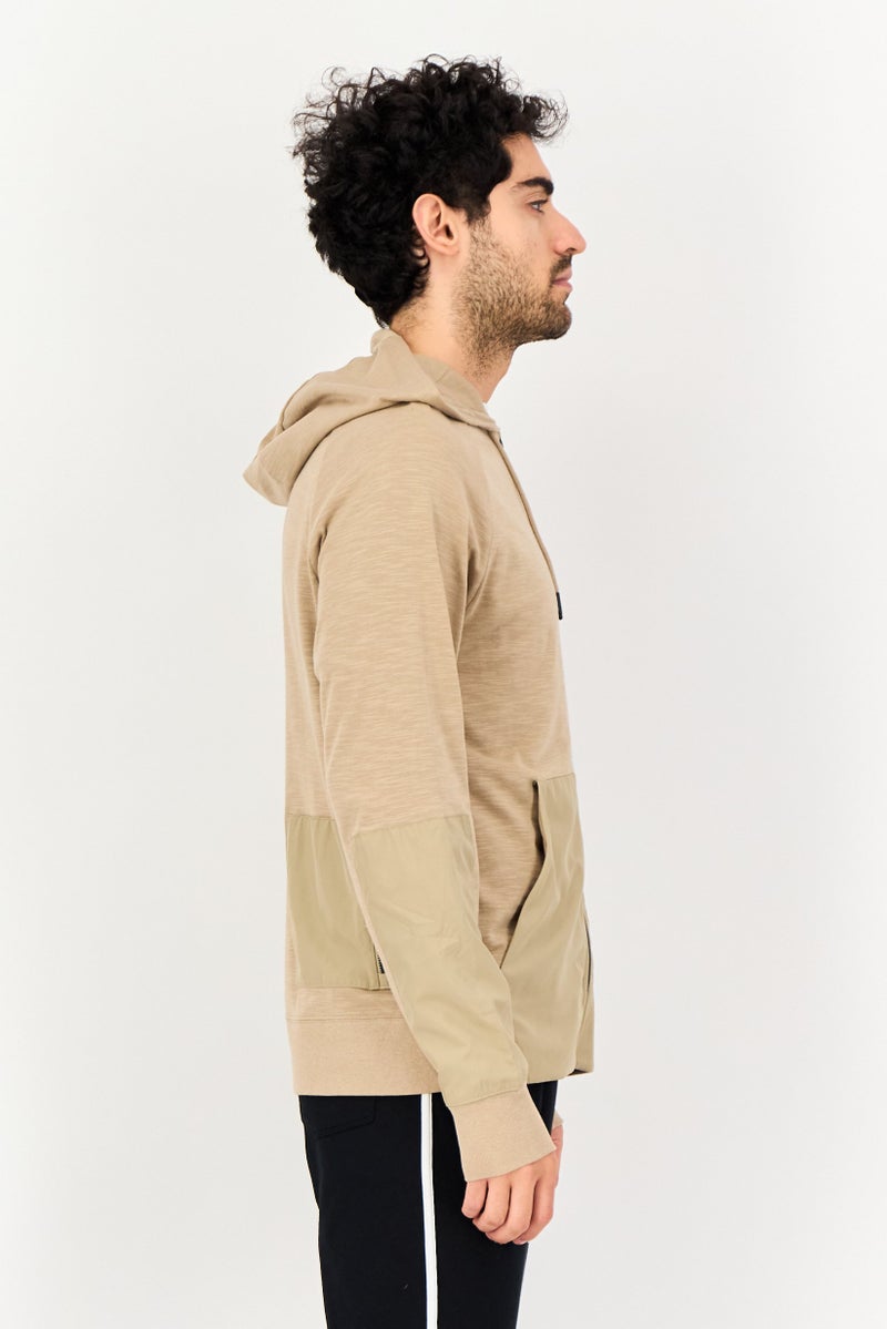 Nike Men Sportswear Fit Long Sleeve Outdoor Hoodies, Tan - Image 2