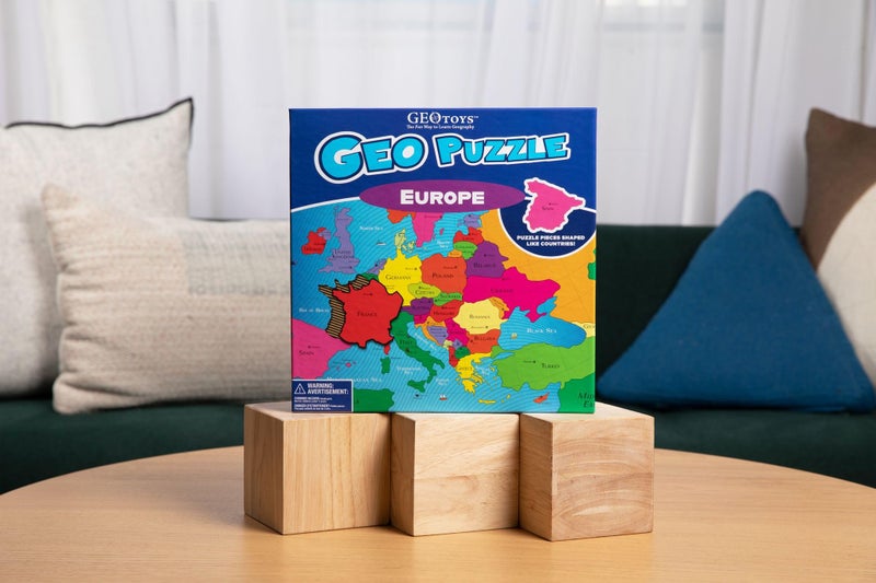 GeoToys GeoPuzzle, Europe Shaped Jigsaw Puzzles, 58 Pc Geography Puzzle, Geography Game & Map Puzzle - Jigsaw Puzzles for Kids Ages 6-9 Years Old, Stocking Stuffers for Kids - Image 5