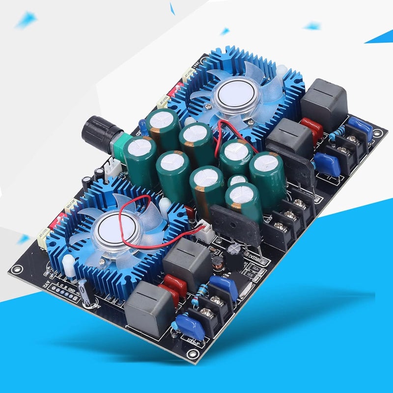 Channel Audio Amplifier Board with Fan 2 x 420W Output Power, SMD Resistor for Clear Sound, Low Interference - Image 2