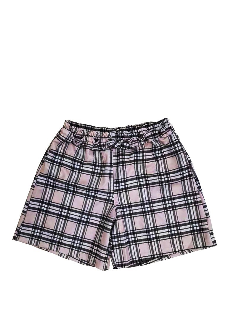 Girls Shorts for Summer Children's Clothes Kids check Short Pants Teenage Pantalones Casual Pants 10 12 Years  - Image 1