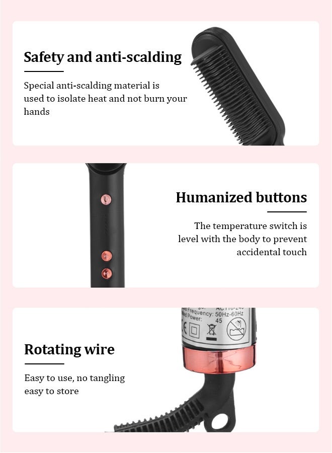 Hair straightening comb with negative ions, ladies' straight hair comb, hair straightening comb that protects hair without damaging it - Image 5