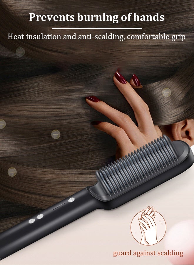Hair straightening comb with negative ions, ladies' straight hair comb, hair straightening comb that protects hair without damaging it - Image 2