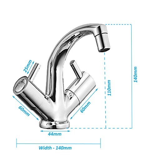 ALTON ALT2045 Brass Center Hole Basin Mixer, Chrome Finish - Image 5