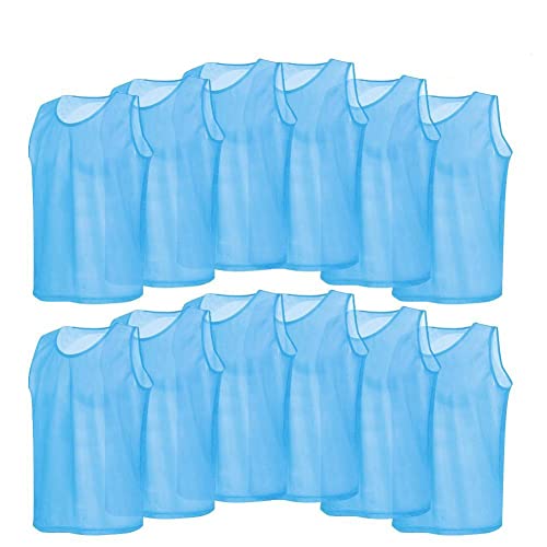 Dilwe Football Vest, Breathable Football Practice Vests for Adults, Premium Polyester Soccer Training Team Practice jerseys, Size:6 - Image 1