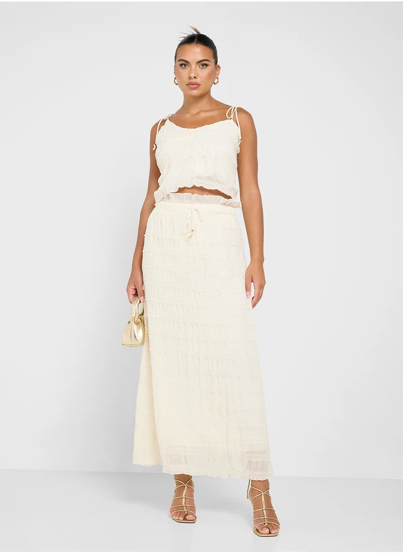 جينجر Shirred Cami Top & Skirt Coord Set