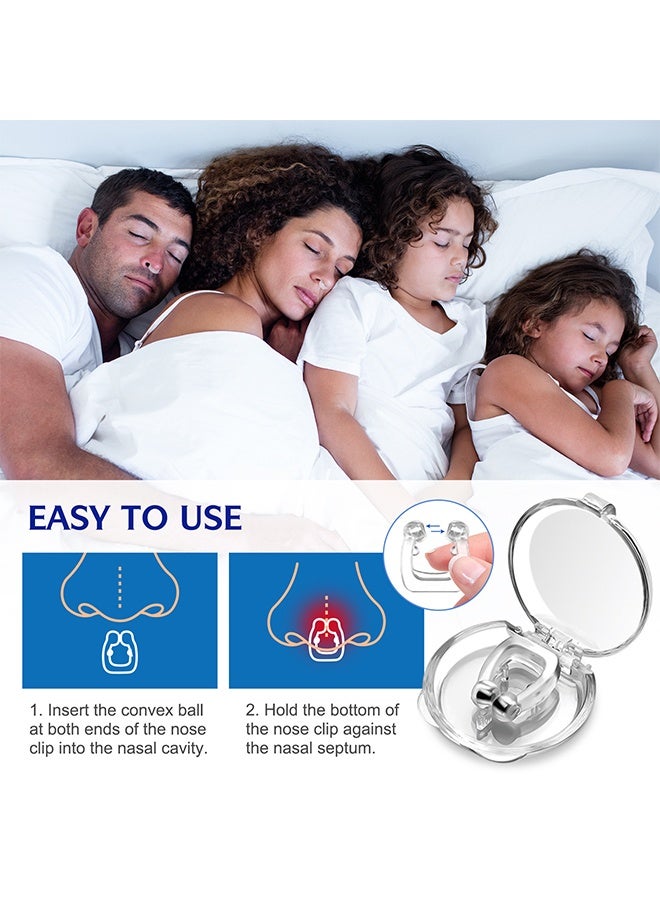 سيفودون مشبك الأنف أجهزة مضادة للشخير 6 قطع ، مشبك أنف مغناطيسي من السيليكون ، مصحح تهوية مضاد للشخير ، مشبك الأنف يوقف الشخير ، يخفف الشخير ، يمنع الشخير ليلا للرجال والنساء - Image 5