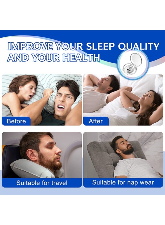 سيفودون مشبك الأنف أجهزة مضادة للشخير 6 قطع ، مشبك أنف مغناطيسي من السيليكون ، مصحح تهوية مضاد للشخير ، مشبك الأنف يوقف الشخير ، يخفف الشخير ، يمنع الشخير ليلا للرجال والنساء - Image 3