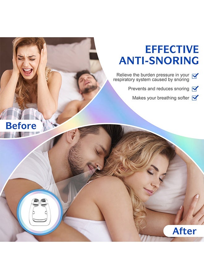 سيفودون مشبك الأنف أجهزة مضادة للشخير 6 قطع ، مشبك أنف مغناطيسي من السيليكون ، مصحح تهوية مضاد للشخير ، مشبك الأنف يوقف الشخير ، يخفف الشخير ، يمنع الشخير ليلا للرجال والنساء - Image 4