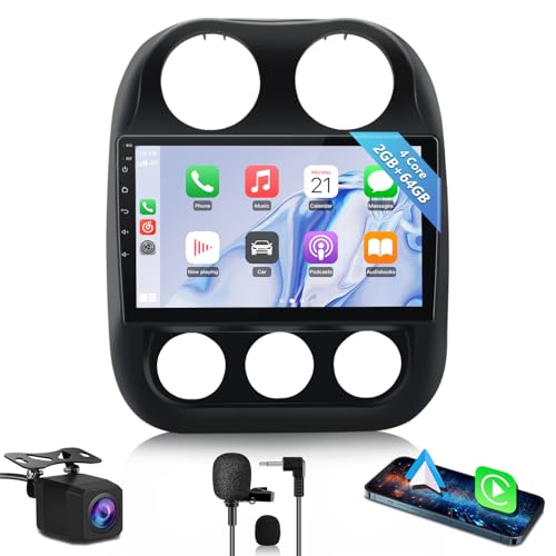 AWESAFE [4Core+64GB] Android Car Stereo for Jeep Patriot Compass 2010 2011 2012 2013 2014 2015 2016, 10" Touch Screen Radio for Jeep Compass with CarPlay Android Auto GPS 5GWiFi Included Camera - Image 1