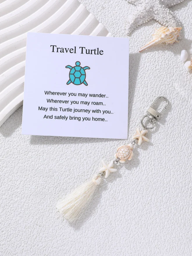 Take Two Turtle Starfish Keychain