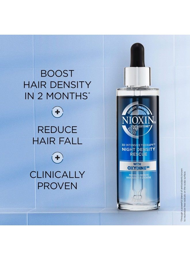 Nioxin مصل مضاد للأكسدة Night Density Rescue Overnight Leavein Treatment لكثافة الشعر وسمكه 2.4 أونصة سائلة - Image 2