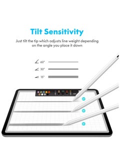 Generic Active Stylus Pen for iPad with Palm Rejection and Tilt Sensor for 2018-2020 Apple iPad Air 4th 3rd Generation, iPad Pro 11 & 12.9 Inch, 6th 7th 8th Mini 5 by Sistine White  - Image 4
