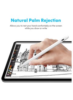 Generic Active Stylus Pen for iPad with Palm Rejection and Tilt Sensor for 2018-2020 Apple iPad Air 4th 3rd Generation, iPad Pro 11 & 12.9 Inch, 6th 7th 8th Mini 5 by Sistine White  - Image 5